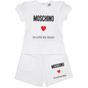 Moschino Baby | Set T-Shirt e Shorts Bianco Ottico