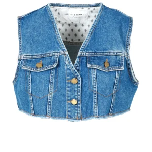 Philosophy di Lorenzo Serafini | Gilet Blu Denim