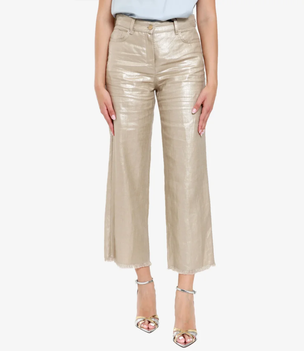 S Max Mara | Pantalone Bouquet Oro - immagine 3