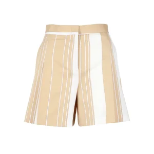 Semicouture | Shorts Violante Beige e Bianco