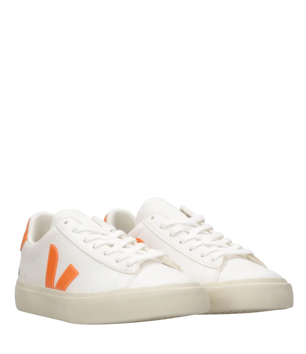 Veja | Sneakers Campo Chromefree Bianco e Arancio - immagine 3