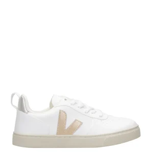 Veja Kids | Sneakers V-10 Velcro Bianco, Oro e Argento