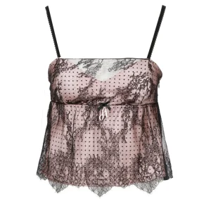Aniye By | Crop Top Leonie Nero e Rosa Antico