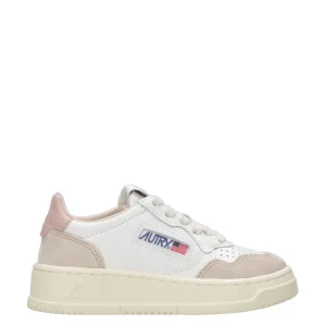 Autry Kids | Sneakers Medalist Low Bianco e Rosa