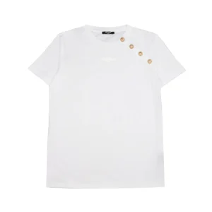 Balmain Kids | T-Shirt Bianca e Oro