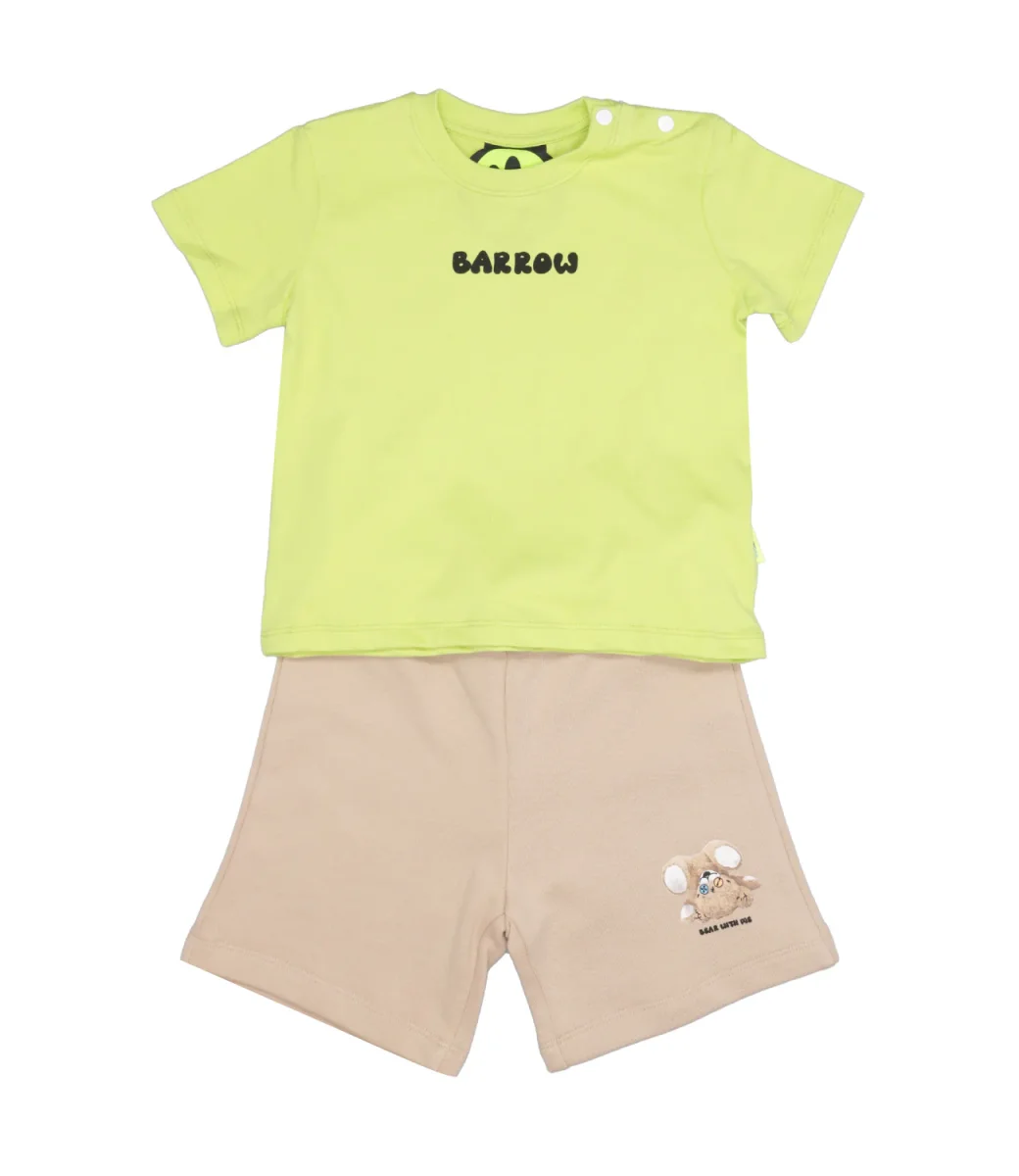 Barrow Kids | Set T-Shirt e Bermuda Lime e Sabbia