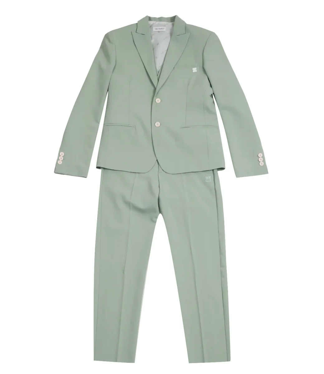 Carlo Pignatelli Junior | Set Abito Giacca Gilet e Pantalone Pistacchio