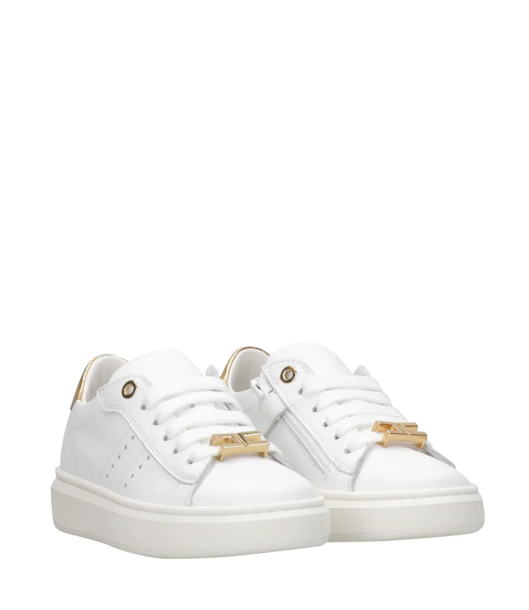 Elisabetta Franchi La Mia Bambina | Sneakers Bianco e Oro - immagine 3