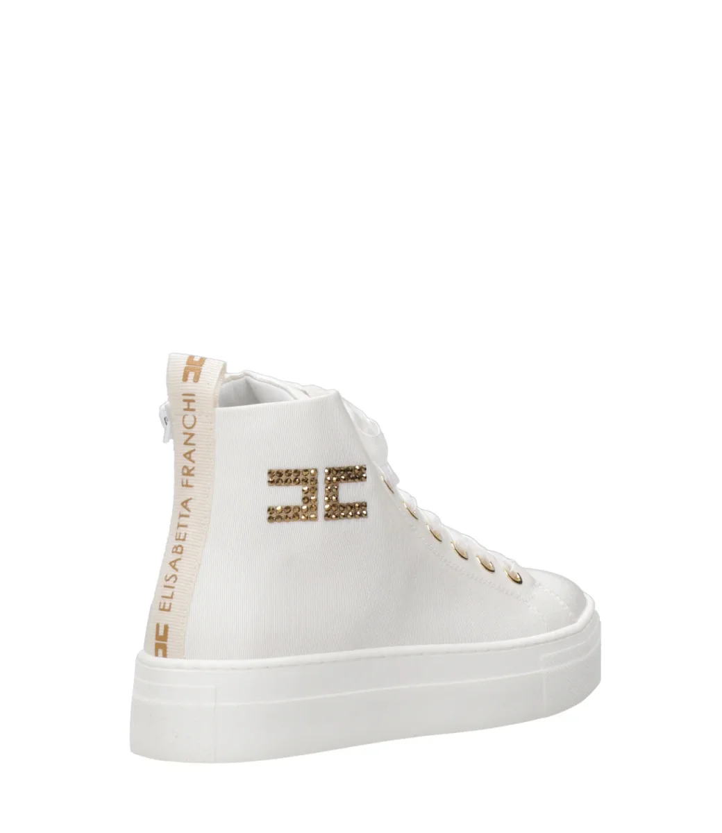 Elisabetta Franchi La Mia Bambina | Sneakers Bianco e Oro - immagine 4