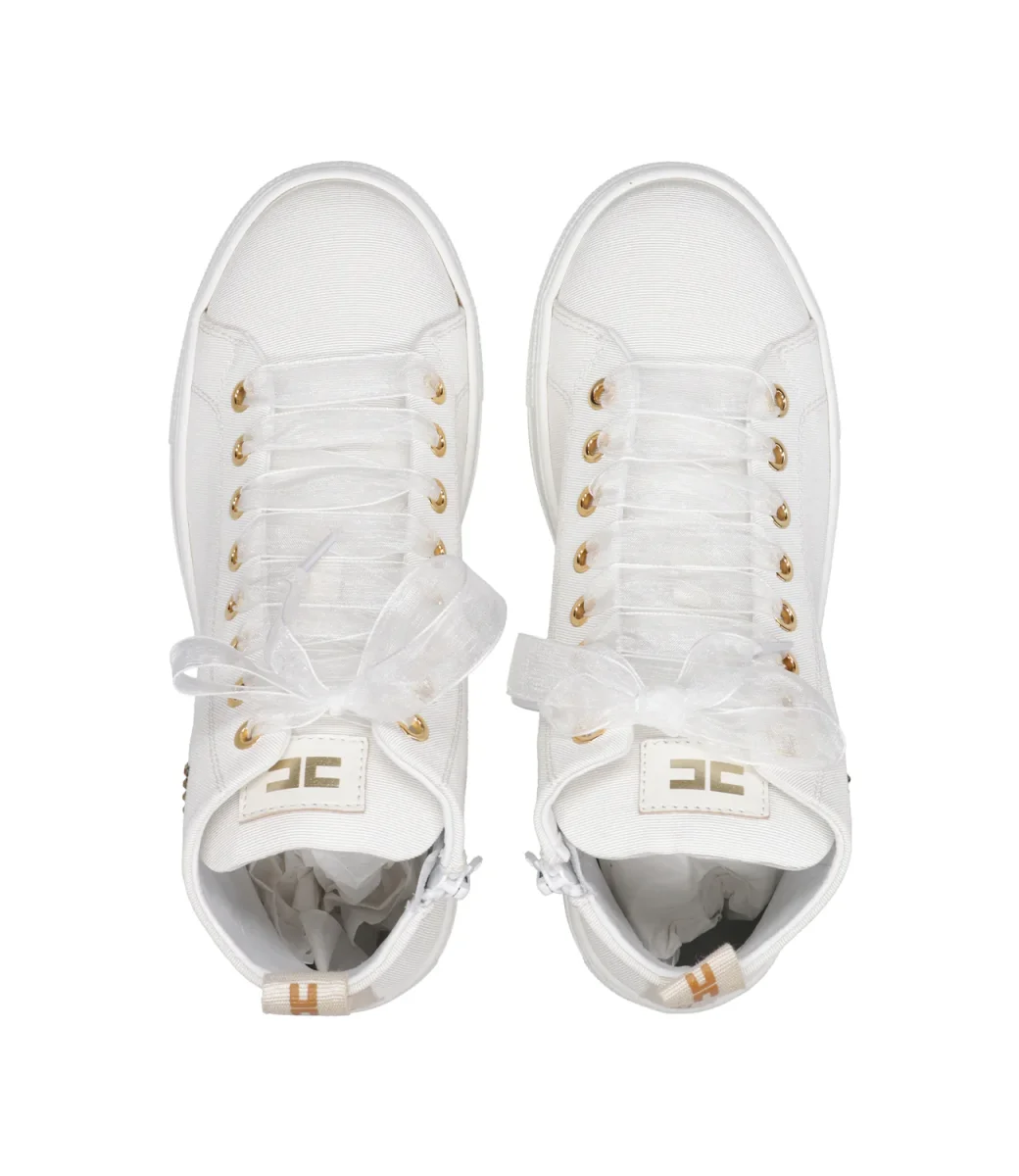 Elisabetta Franchi La Mia Bambina | Sneakers Bianco e Oro - immagine 6