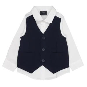 Fay Junior | Camicia Avorio e Blu
