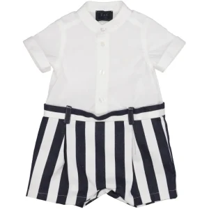 Fay Junior | Salopette Blu navy e Avorio