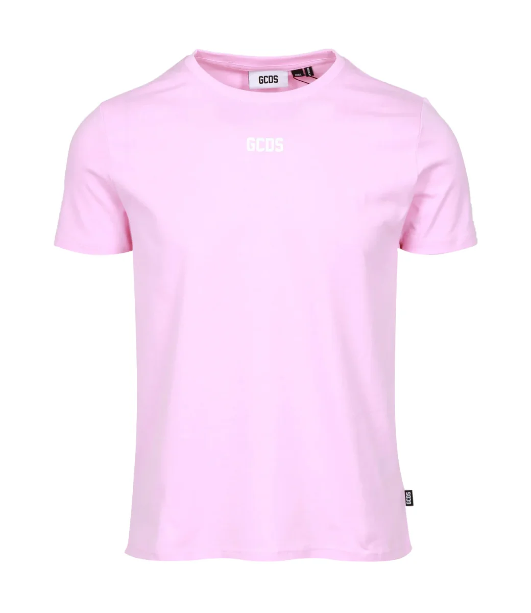 GCDS | T-Shirt Eco Logo Rosa - immagine 2