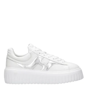 Hogan | Sneakers H-Stripes Bianco e Argento