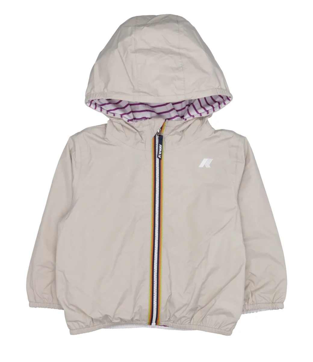 K-Way Kids | Giubbotto Jake Plus 2 Beige Prugna e Bianco - immagine 2