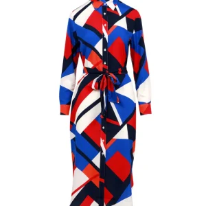 Lauren Ralph Lauren | Abito Shadny Rosso Blu e Azzurro