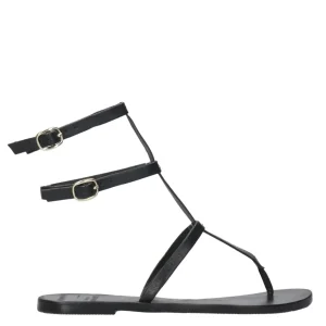 Manebi | Sandalo Gladiator Two Belts Nero