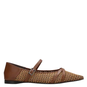 Max Mara | Ballerina Woven Flat Cuoio
