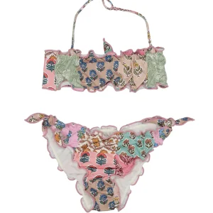 MC2 Saint Barth Kids | Costume Bikini Rosa e Beige