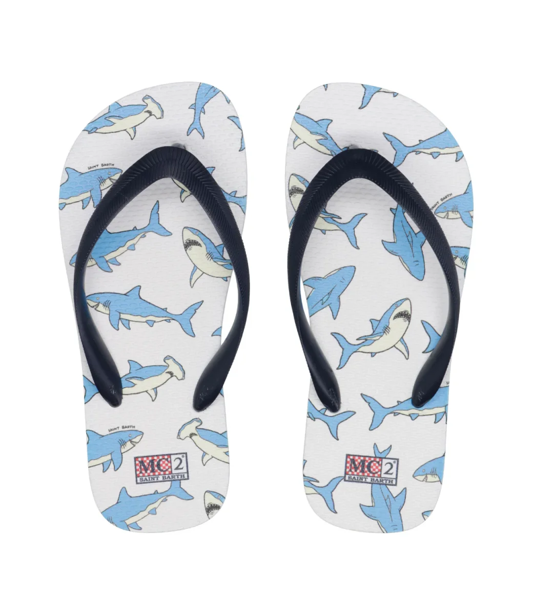 MC2 Saint Barth Kids | Infradito Bianco e Blu - immagine 6