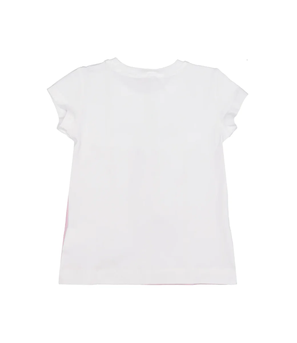 Monnalisa | T-Shirt Rosa e Bianca - immagine 3