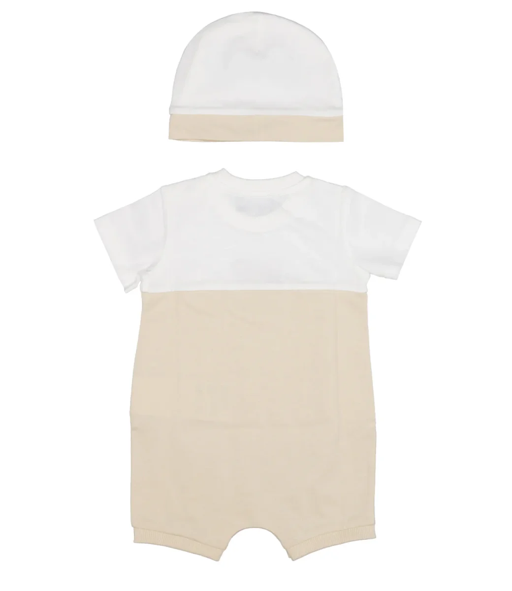 Moschino Baby | Set Tutina e Cappello Bianco e Beige - immagine 3