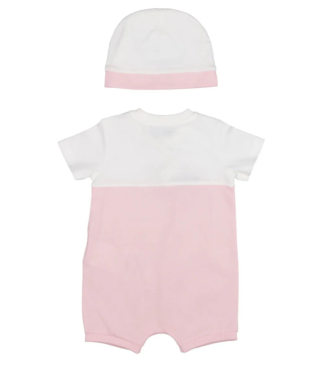 Moschino Baby | Set Tutina e Cappello Bianco e Rosa - immagine 3