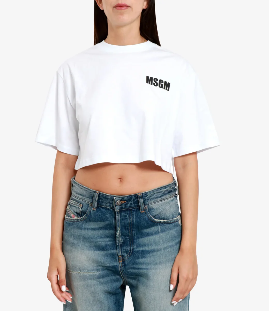 MSGM | T-Shirt Bianco Ottico - immagine 3