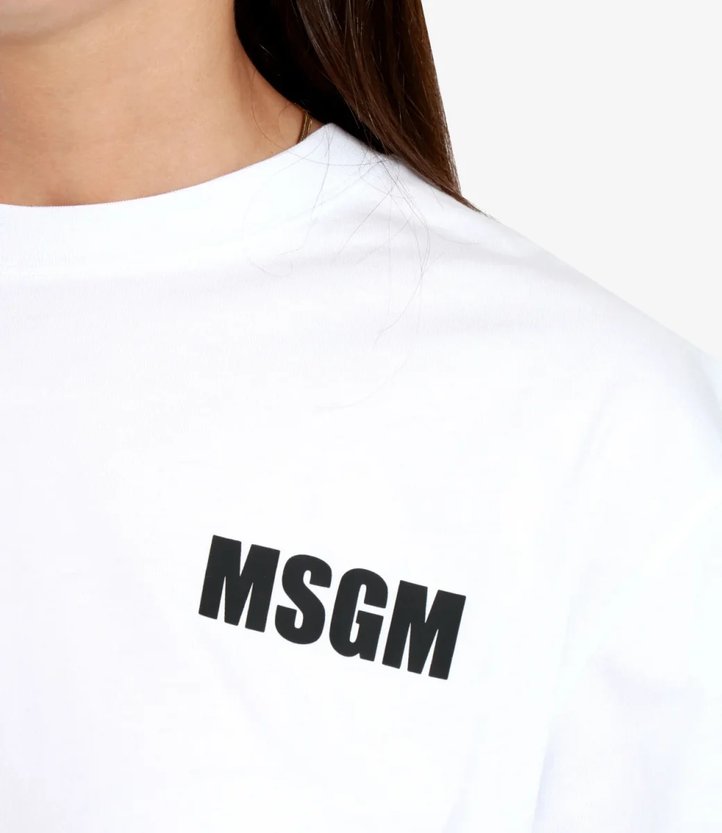 MSGM | T-Shirt Bianco Ottico - immagine 5