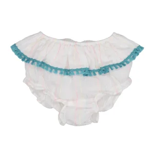 Pesciolino Rosso Kids Beachwear | Coulotte Bianco e Turchese