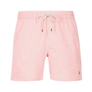 Polo Ralph Lauren | Costume Boxer Traveler Classic Swim Arancio e Bianco