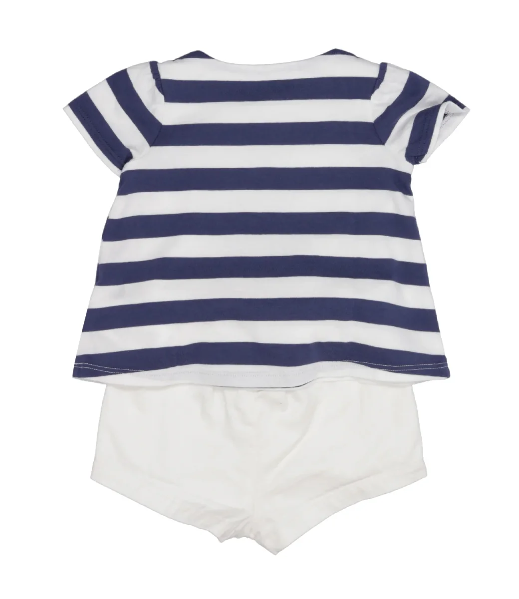 Ralph Lauren Childrenswear | Set T-Shirt e Shorts Bianco e Blu - immagine 3