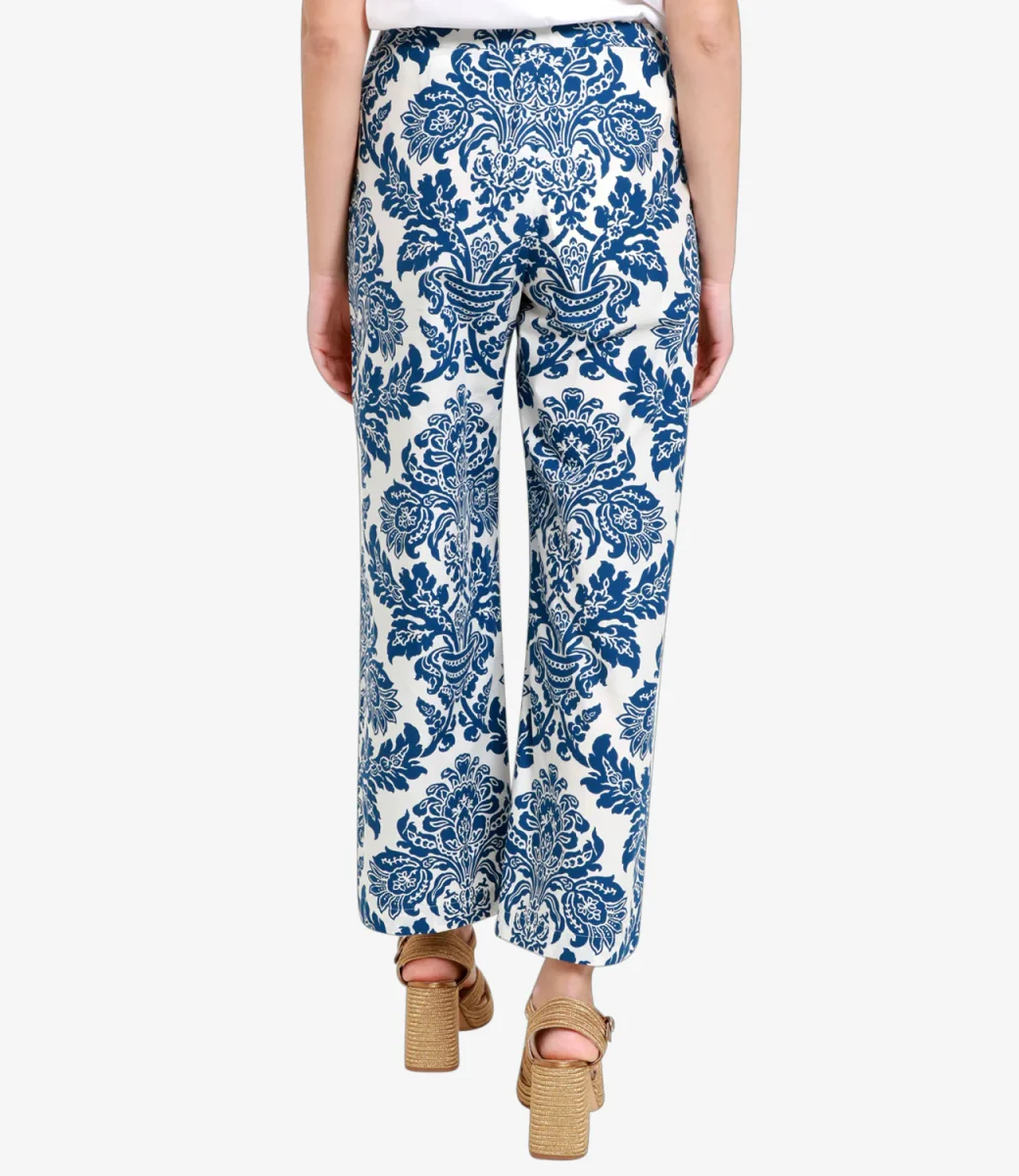 S Max Mara | Pantalone Merano Sabbia e Blu navy - immagine 4