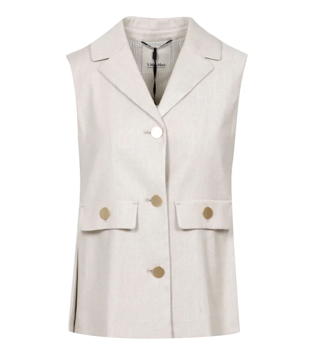 S Max Mara | Gilet Caroline Beige - immagine 2
