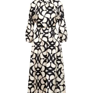 S Max Mara | Abito Nina Ecru e Nero