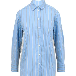 Semicouture | Camicia Emma Celeste e Bianco