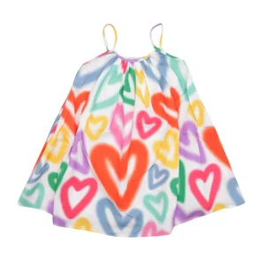 Stella McCartney Kids | Abito Bianco Rosso Blu e Verde