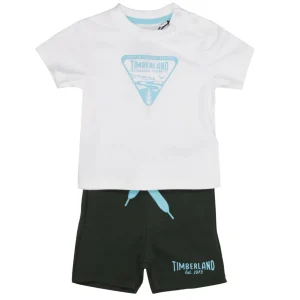 Timberland Kids | Set T-Shirt e Bermuda Bianco e Blu navy