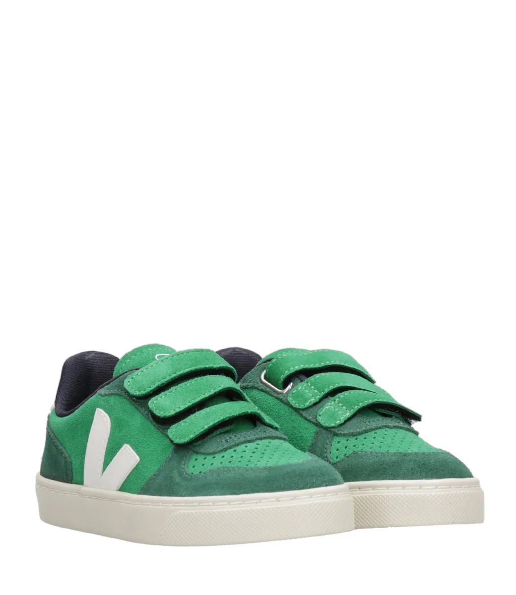 Veja Kids | Sneakers Small V-10 Smeraldo e Bianco - immagine 3