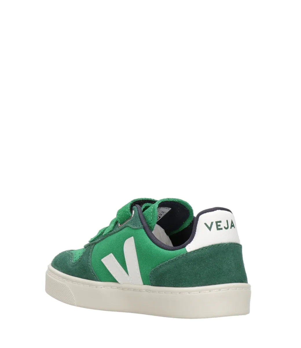 Veja Kids | Sneakers Small V-10 Smeraldo e Bianco - immagine 5
