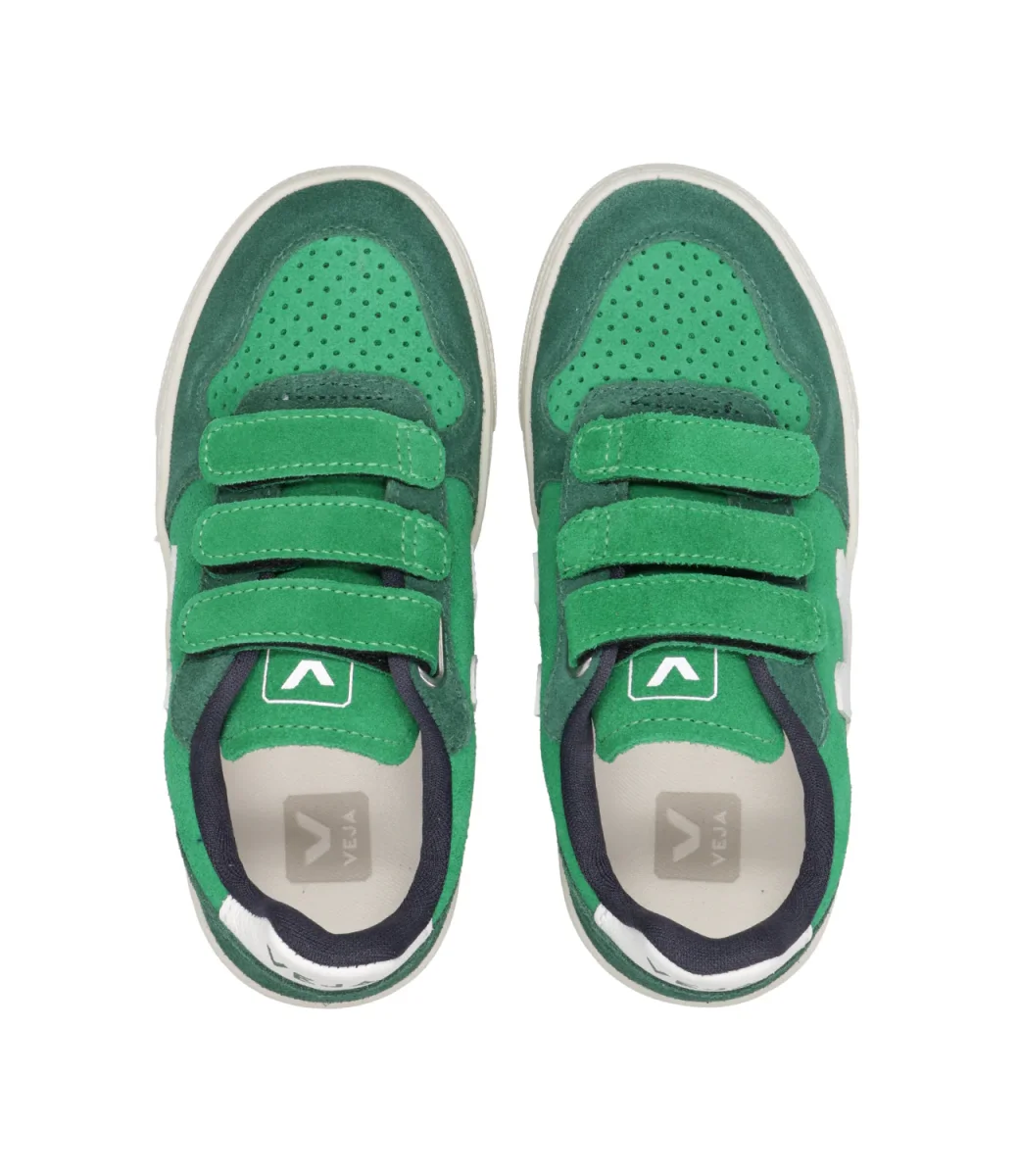 Veja Kids | Sneakers Small V-10 Smeraldo e Bianco - immagine 6