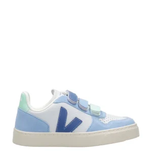 Veja Kids | Sneakers Small V-10 Bianco e Celeste