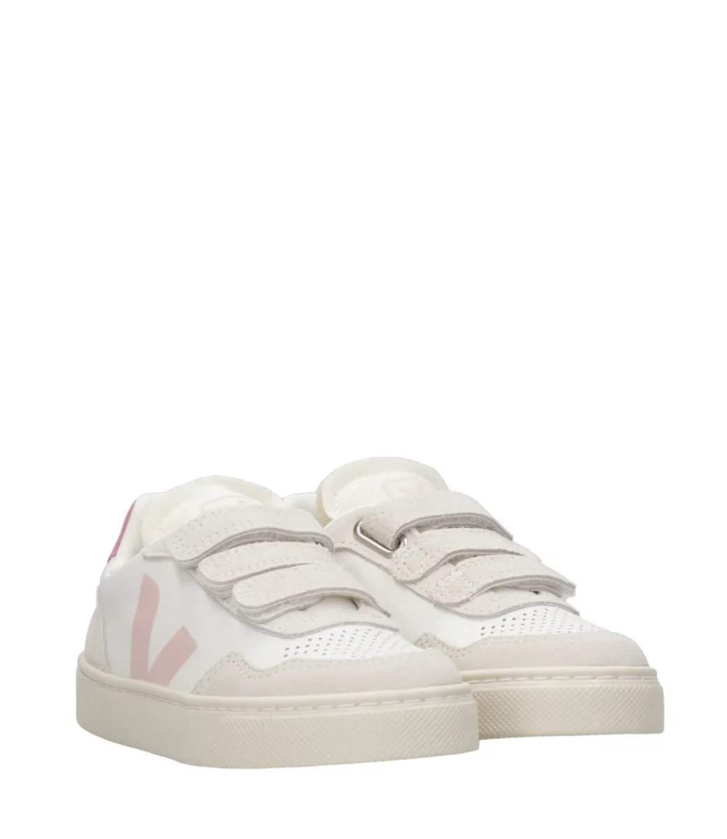 Veja Kids | Sneakers Small V-90 Bianco e Rosa - immagine 3