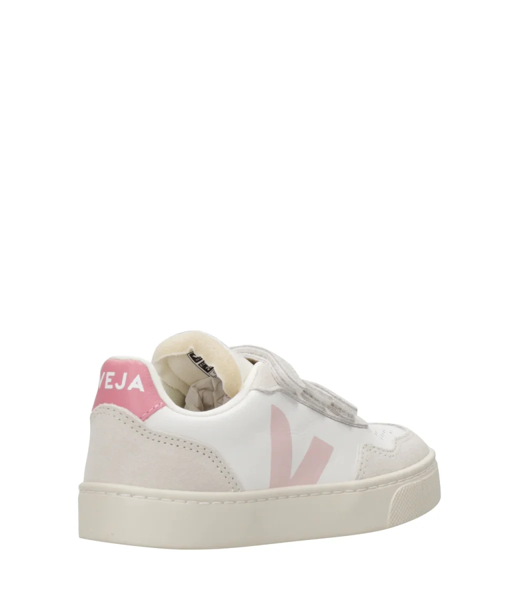Veja Kids | Sneakers Small V-90 Bianco e Rosa - immagine 4