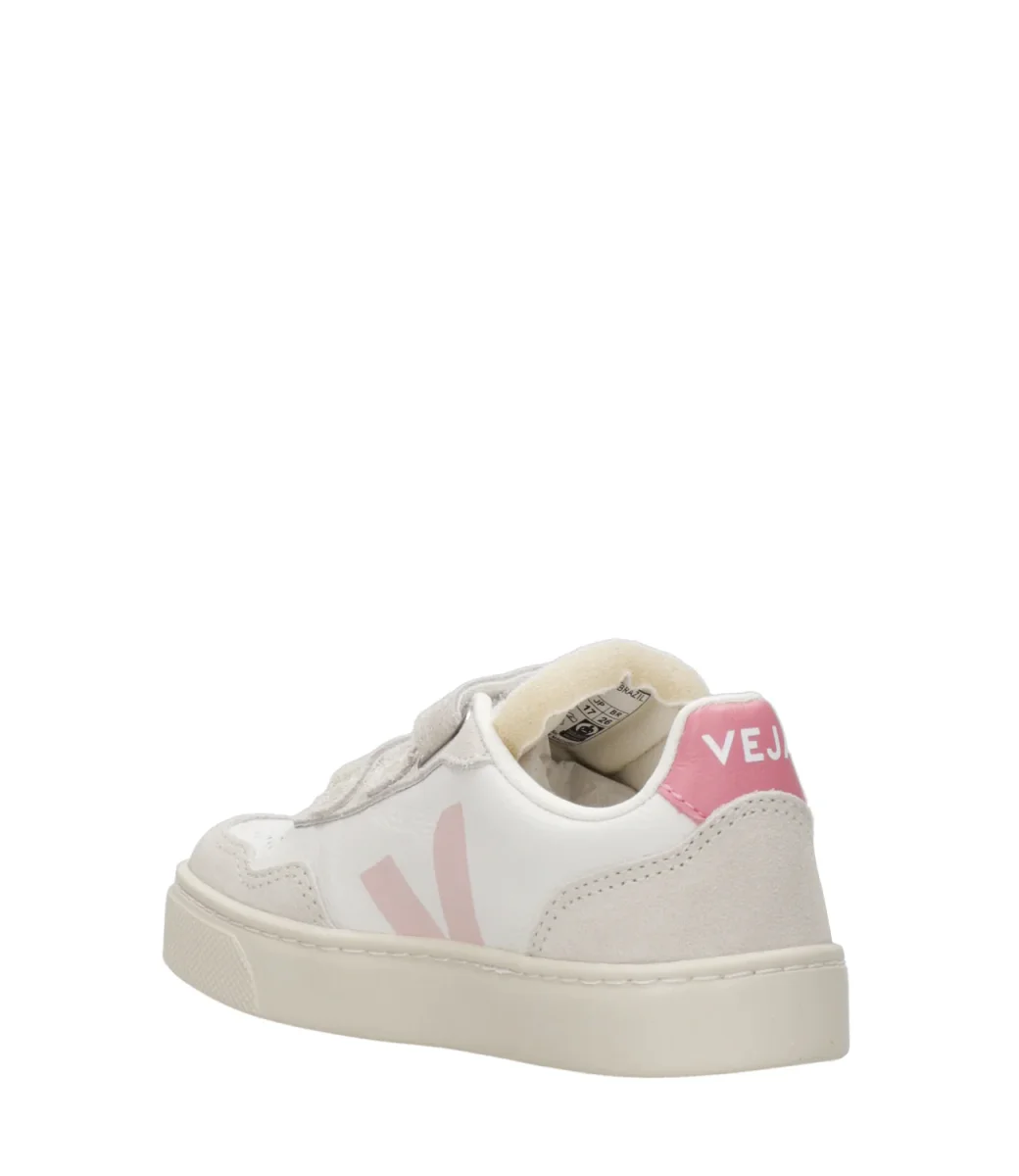 Veja Kids | Sneakers Small V-90 Bianco e Rosa - immagine 5