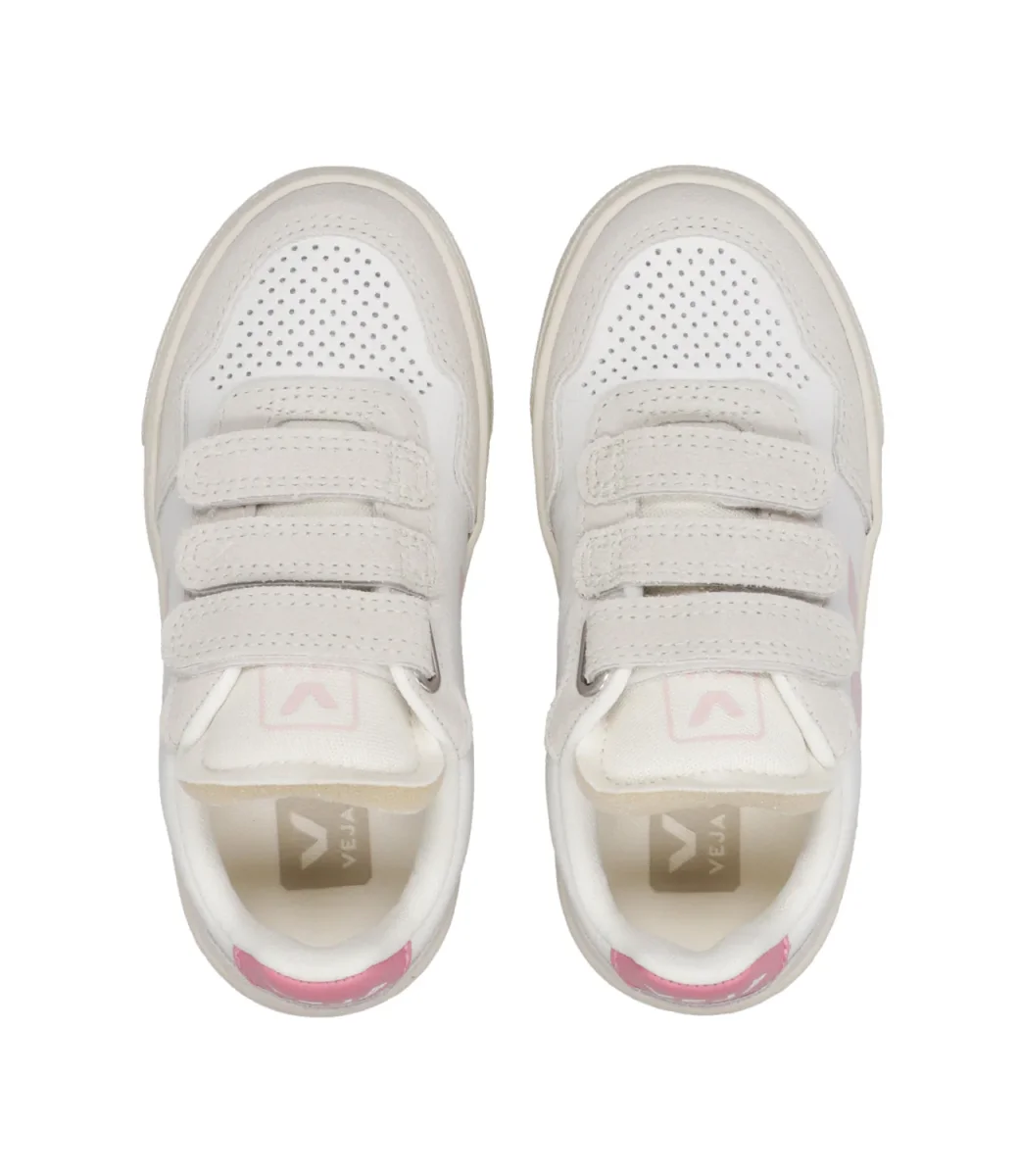 Veja Kids | Sneakers Small V-90 Bianco e Rosa - immagine 6