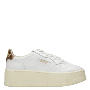 Autry | Sneakers Platform Low Woman Bianca e Leopardo