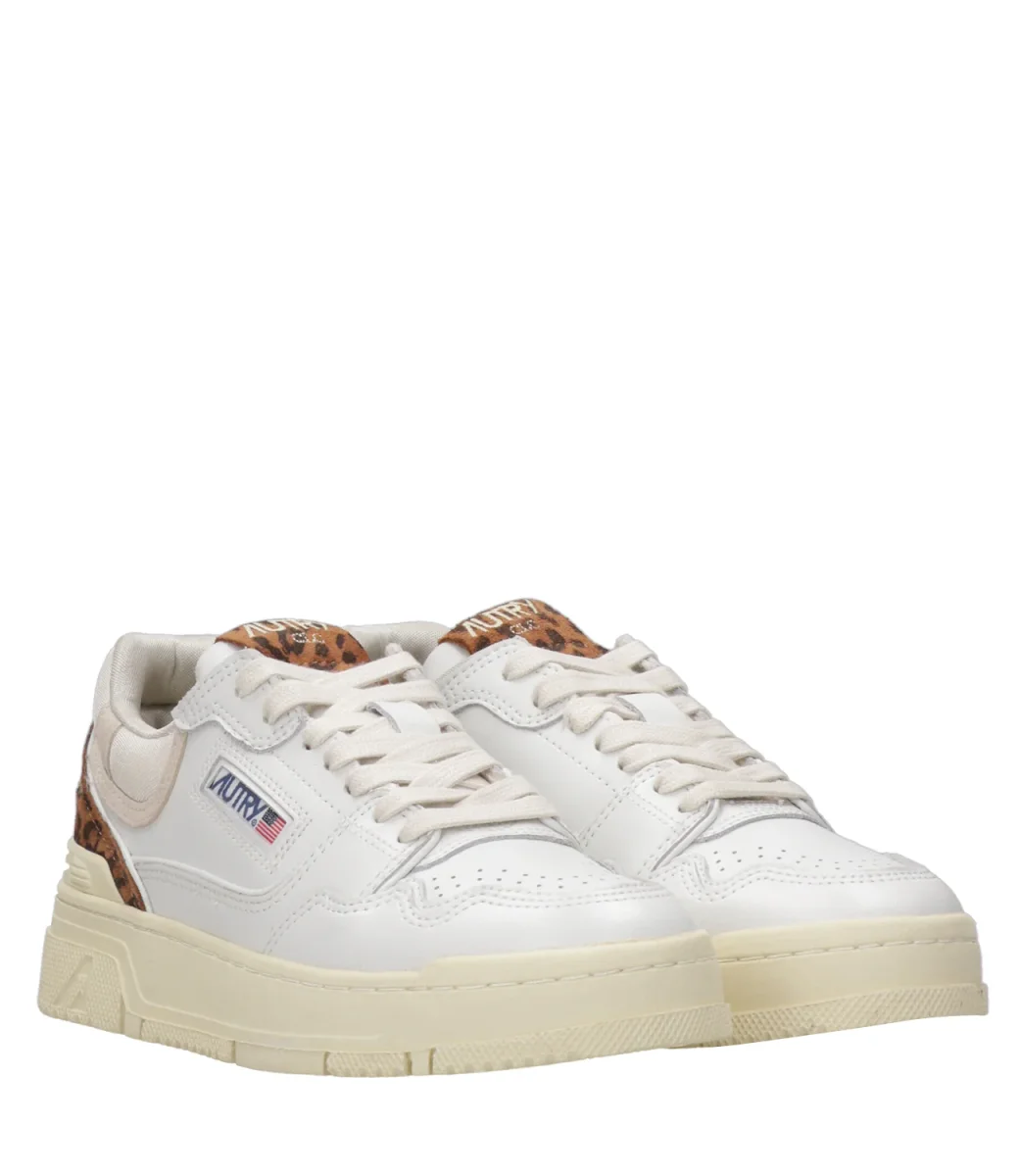 Autry | Sneakers CLC Low Woman Bianca e Leopardo - immagine 3