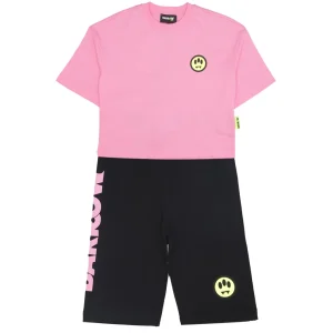 Barrow Kids | Set T-Shirt e Shorts Rosa e Nero