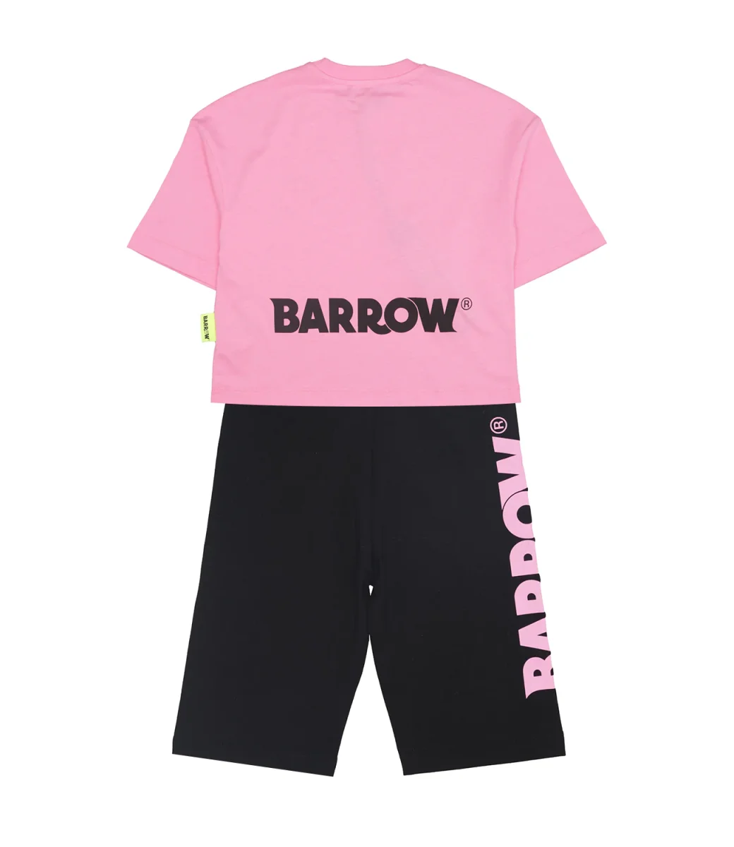 Barrow Kids | Set T-Shirt e Shorts Rosa e Nero - immagine 3
